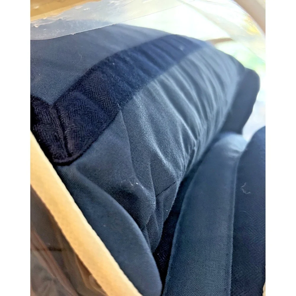 Threshold Applique Border 8 Piece Comforter Set in Navy Blue - Herringbone- King